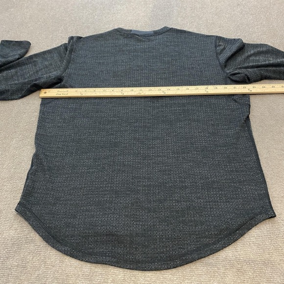 Prana Shirt Mens Large Gray Breathe Crewneck Long Sleeve Athletic Performance - Picture 5 of 9